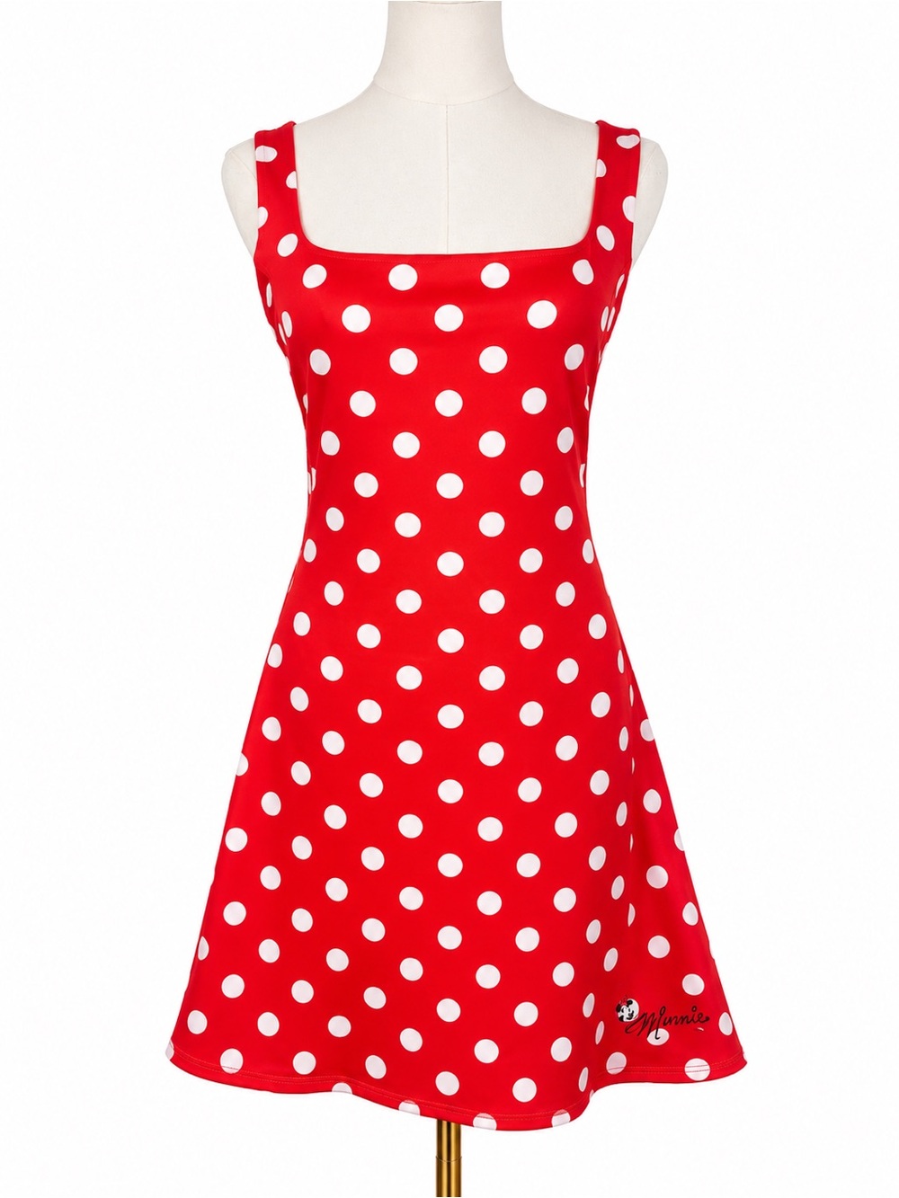 Disney Red and White Polka Dot Sleeveless Mini Dress